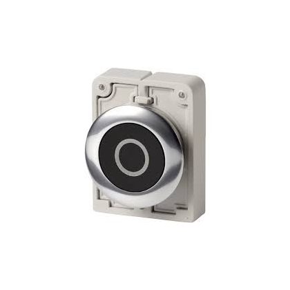 EATON 182937 Reteszelt nyomógomb,30mm,lapos,fekete,"O"