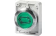 EATON 182968 Világító nyomógomb,30mm,lapos,zöld,X32