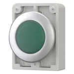 EATON 183283 Indicator light, RMQ-Titan, Flat, green, Metal bezel