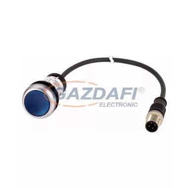 EATON 185553 Világító nyomógomb,24V,1Z,kék,0.2m,M12A