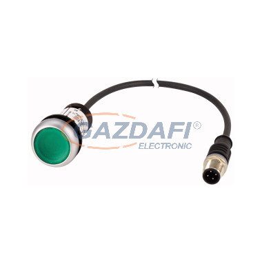 EATON 185554 Világító nyomógomb,24V,1Z,zöld,0.2m,M12A