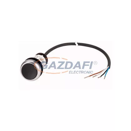EATON 185609 Nyomógomb lapos,reteszelt,1Ny,fekete,1m,kábel