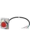 EATON 185984 Indicator light, Flat, Cable (black) with non-terminated end, 4 pole, 3.5 m, Lens Red, LED Red, 24 V AC/DC
