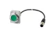 EATON 186009 Illuminated pushbutton actuator, Flat, maintained, 1 N/O, Cable (black) with M12A plug, 4 pole, 1 m, LED green, green, Blank, 24 V AC/DC, Metal bezel - 3