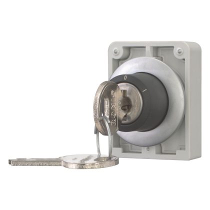   EATON 187062 Vezérlőfej zárral, 2 állású, reteszeléssel, fémgyűrű, Ronis 455, 60 fok