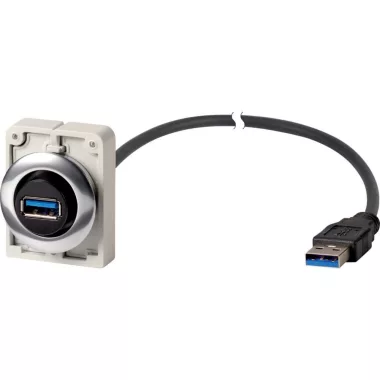 EATON 187084 USB 3.0 A/A csatlakozó + 0,6m kábel, fémgyűrű