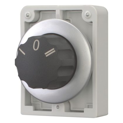 EATON 187089 Selector switch, RMQ-Titan, With rotary head, momentary, 3 positions, inscribed, Metal bezel