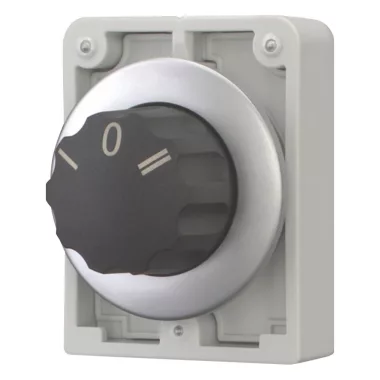 EATON 187090 Kapcsoló vezérlőfej, forgatható fej, reteszeléssel, fémgyűrű, 60 fok, I-O-II