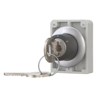 EATON 187099 Vezérlőfej zárral, 3 állású, reteszeléssel, fémgyűrű, Ronis 455, 60 fok