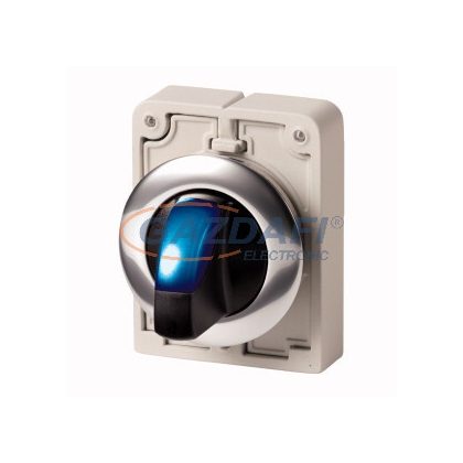   EATON 187123 Világító választókapcsoló,30mm,lapos,2 állású.,kék, M30C-FWLKV-B