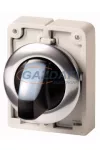 EATON 187128 Világító választókapcsoló,30mm,lapos,2 állású.,fehér, M30C-FWLK-W