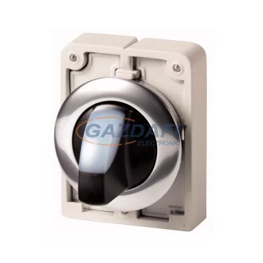 EATON 187128 Világító választókapcsoló,30mm,lapos,2 állású.,fehér, M30C-FWLK-W