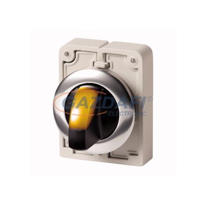 EATON 187129 Világító választókapcsoló,30mm,lapos,2 állású.,sárga, M30C-FWLK-Y