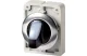 EATON 187134 Illuminated selector switch actuator, RMQ-Titan, With thumb-grip, maintained, 3 positions, White, Metal bezel - 3