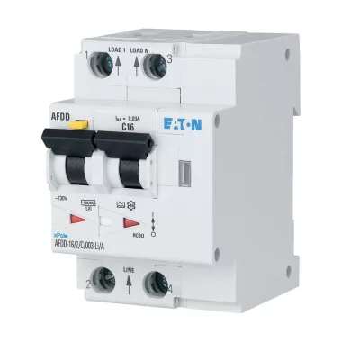 EATON 187284 Áram-védőkapcsoló túláram- és ívhiba elleni védelemmel, In=32A, B kar, 6kA, Idn=0,03A, G/F típus EATON 187284 Áram-védőkapcsoló túláram- és ívhiba elleni védelemmel, In=32A, B kar, 6kA, Idn=0,03A, G/F típus