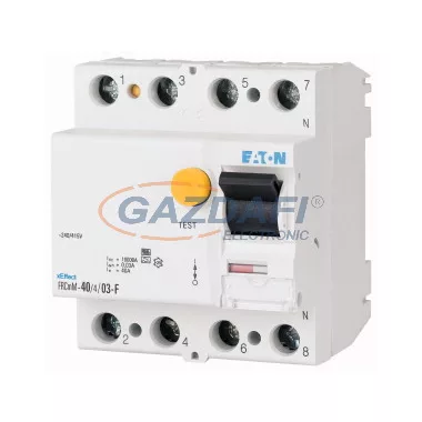 EATON 187435 Áram-védőkapcsoló 10kA 4pól. S/F típus 80A FRCMM-80/4/01-S/F