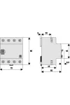 EATON 187814 Residual current circuit breaker (RCCB), 125A, 4p, 30mA, type AC