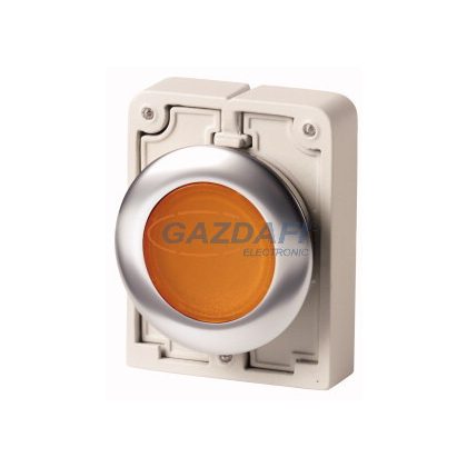   EATON 188030 Világító nyomógomb,fém,30mm,lapos,borostyán