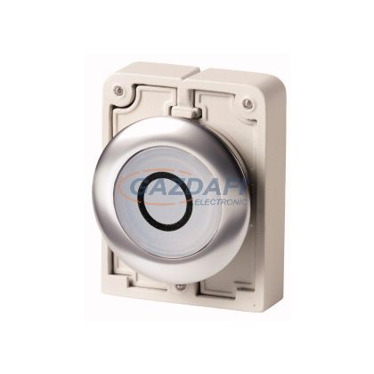   EATON 188034 Világító nyomógomb,fém,30mm,lapos,fehér,"O"