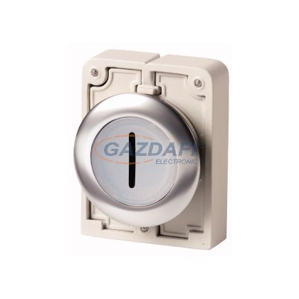   EATON 188035 Világító nyomógomb,fém,30mm,lapos,fehér,"I"
