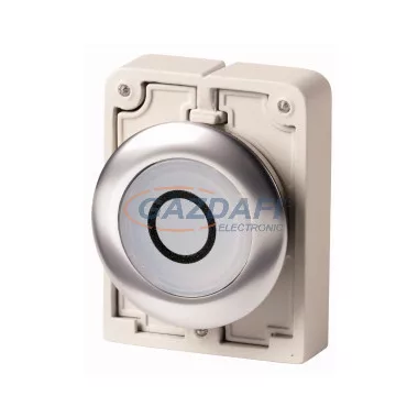 EATON 188038 Világító nyomógomb,fém,30mm,lapos,"O",reteszelt