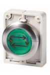 EATON 188042 Világító nyomógomb,fém,30mm,lapos,zöld,X32