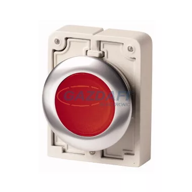 EATON 188059 Világító nyomógomb,fém,30mm,lapos,piros, M30I-FDL-R
