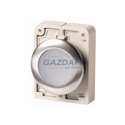   EATON 188065 Világító nyomógomb,fém,30mm,lapos,fehér,reteszelt, M30I-FDRL-W