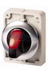 EATON 188074 Világító választókapcsoló,fém,30mm,lapos,3állású,piros, M30I-FWRLK3-R