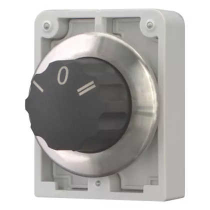 EATON 188136 Selector switch, RMQ-Titan, with rotary head, momentary, 3 positions, inscribed, Front ring stainless steel