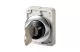 EATON 188148 Key-operated actuator, Flat Front, maintained, Suitable for master key systems, 3 positions, Key withdrawable: I, 0, II, Bezel: stainless steel - 3