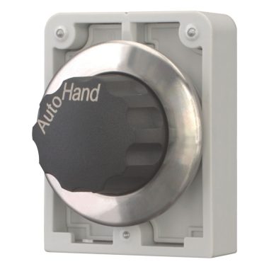 EATON 188185 Selector switch, RMQ-Titan, with rotary head, maintained, 3 positions, inscribed, Front ring stainless steel, Auto 0 Man.