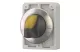 EATON 188196 Illuminated selector switch actuator, RMQ-Titan, with thumb-grip, momentary, 3 positions, yellow, Front ring stainless steel - 3