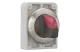 EATON 188199 Kapcsoló vezérlőfej, megvilágított, 2 állású, retesz. nélkül, rozsdamentes acél gyűrű, 40 fok, piros