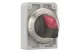 EATON 188199 Kapcsoló vezérlőfej, megvilágított, 2 állású, retesz. nélkül, rozsdamentes acél gyűrű, 40 fok, piros