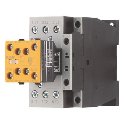 EATON 191724 Safety contactor, 380 V 400 V: 7.5 kW, 2 N/O, 3 NC, RDC 24: 24 - 27 V DC, DC operation, Screw terminals, With mirror contact (not for microswitches).