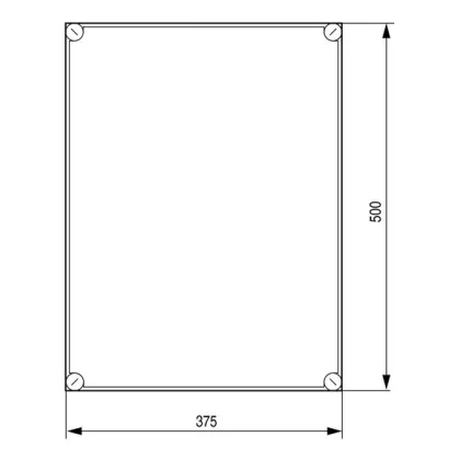 EATON 194554 CI tokozat, szerlappal, 500x375x275