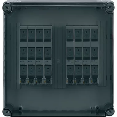 EATON 194602 CI szekrény, gyűjtősín 630A-ig, biztosítékalap 8x D02-SO/63/3-R-27, Ma x Szé x Mé=375x375x225