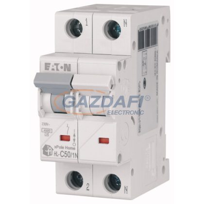   EATON 194756 xPole Home kismegszakító 4,5kA, 1P+N, 50A, C jelleggörbe