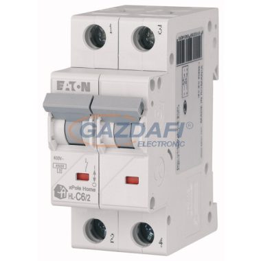 EATON 194768 xPole Home kismegszakító 4,5kA, 2P, 6A, C jelleggörbe