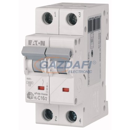   EATON 194771 xPole Home kismegszakító 4,5kA, 2P, 16A, C jelleggörbe