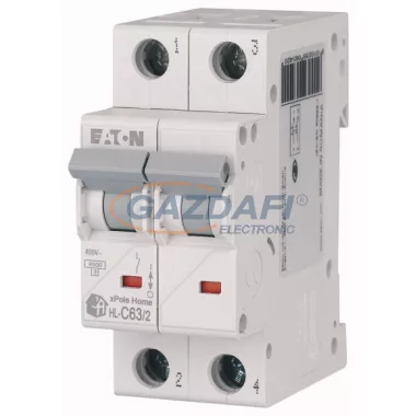 EATON 194777 xPole Home kismegszakító 4,5kA, 2P, 63A, C jelleggörbe