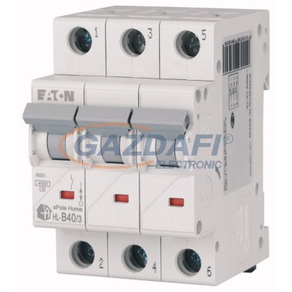EATON 194785 Home kismegszakító 4,5kA, 3P, 40A, B jelleggörbe