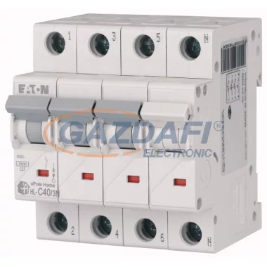 EATON 194815 xPole Home kismegszakító 4,5kA, 3P+N, 40A, C jelleggörbe