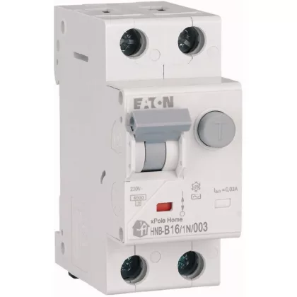 EATON 195121 Home kombinált áram-védő 6kA, 1P+N,16A,B,30mA,'AC' EATON 195121 Home kombinált áram-védő 6kA, 1P+N,16A,B,30mA,'AC'
