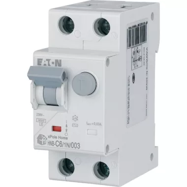 EATON 195124 xPole Home kombinált áram-védő 6kA, 1P+N, 6A,C,30mA,'AC'