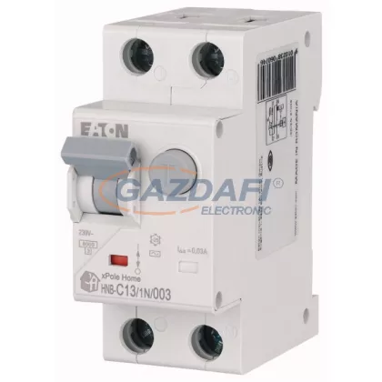   EATON 195126 xPole Home kombinált áram-védő 6kA, 1P+N,13A,C,30mA,'AC'