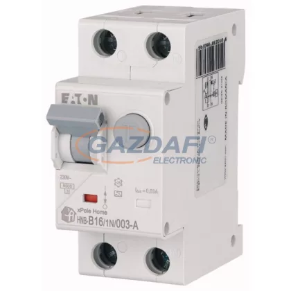   EATON 195133 xPole Home kombinált áram-védő 6kA, 1P+N, 16A,B,30mA,'A'
