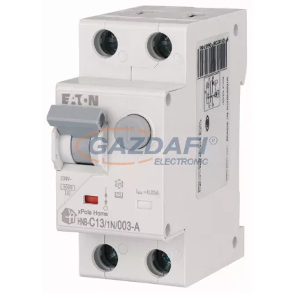   EATON 195138 xPole Home kombinált áram-védő 6kA, 1P+N, 13A,C,30mA,'A'