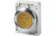 EATON 197204 Illuminated pushbutton actuator, Flat Front (drilling dimensions 30.5 mm), Flush, momentary, yellow, inscribed, Metal bezel - 2
